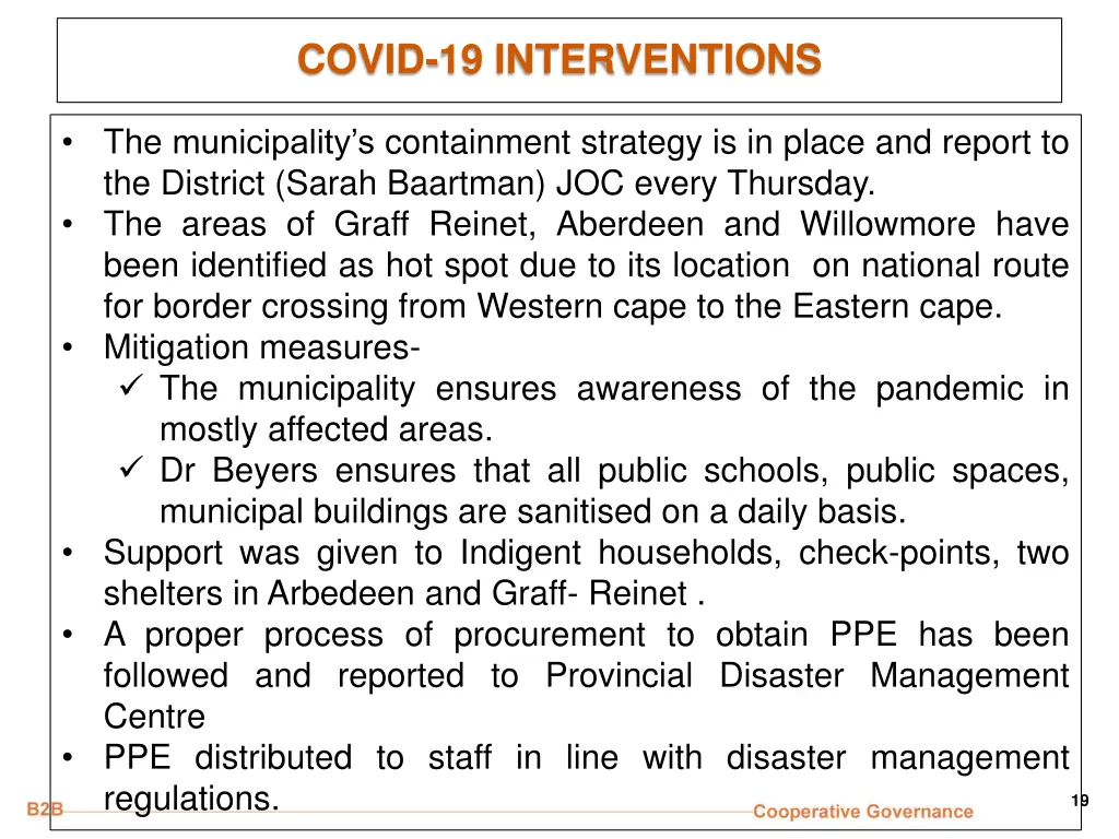 covid 19 interventions