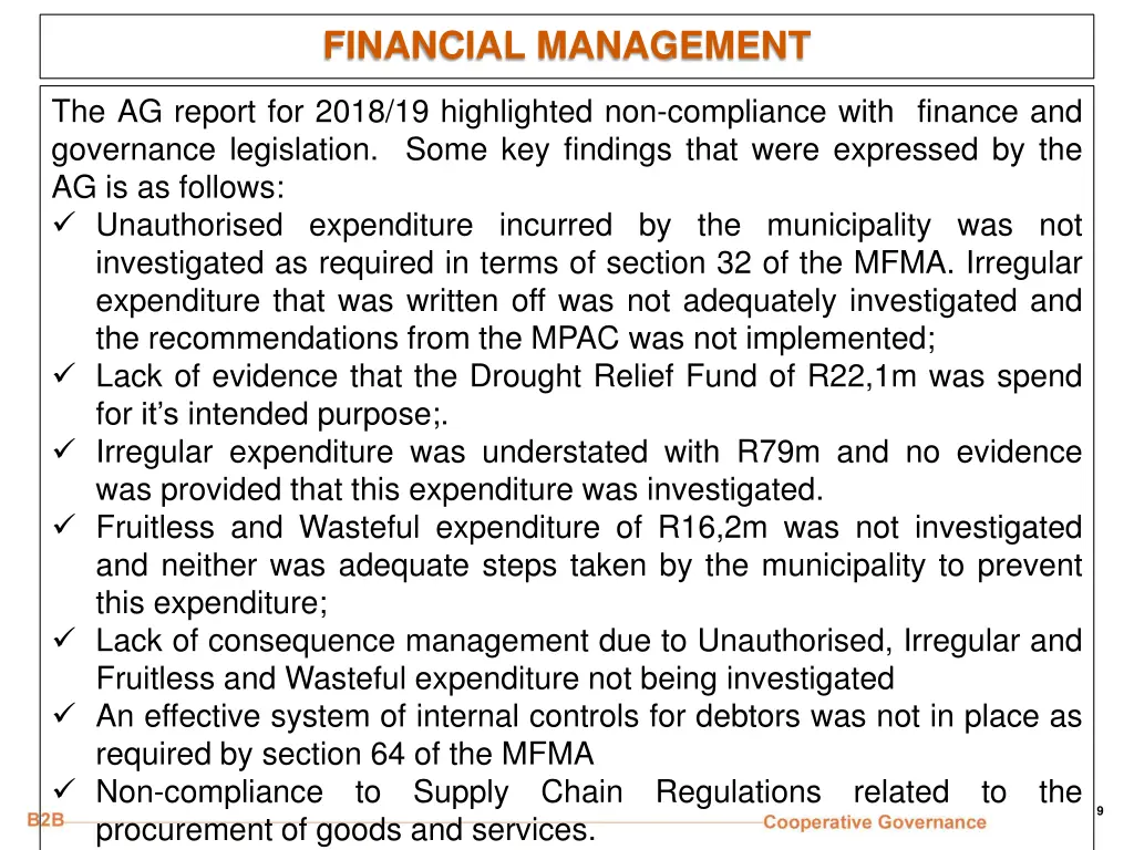 financial management