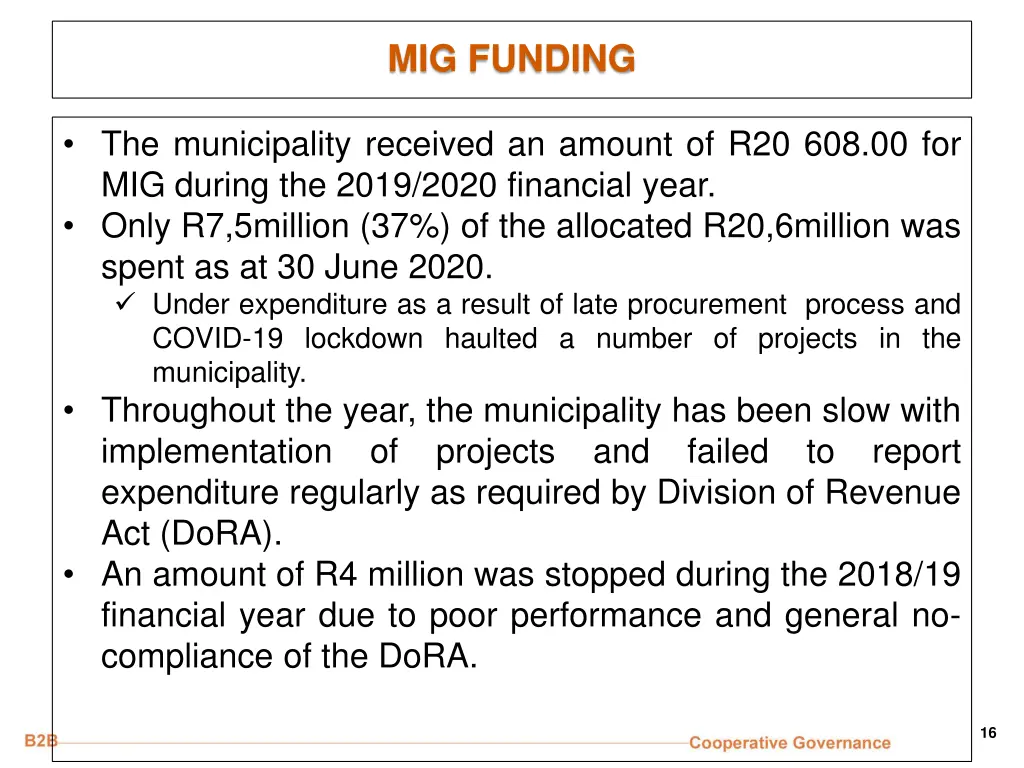 mig funding