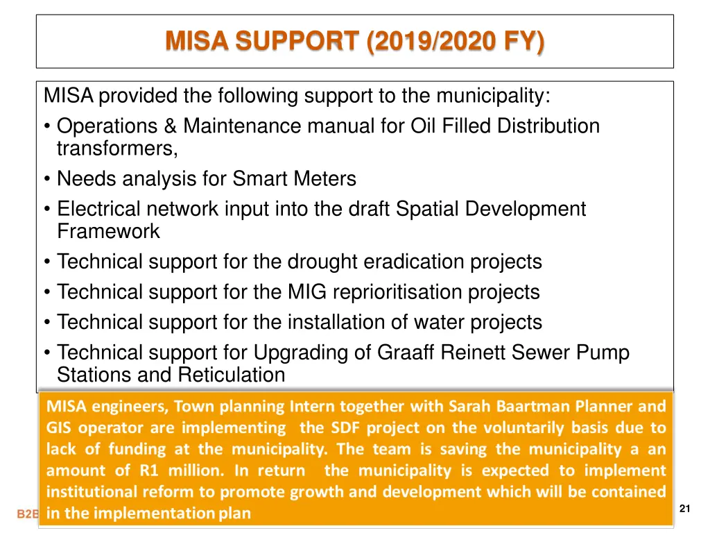 misa support 2019 2020 fy