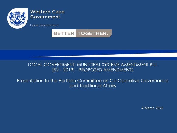 local government municipal systems amendment bill