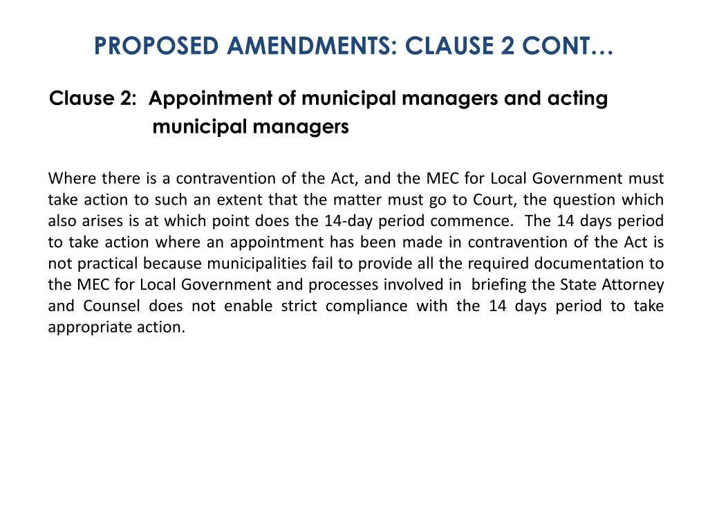 proposed amendments clause 2 cont 3