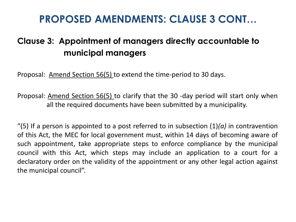 proposed amendments clause 3 cont 2