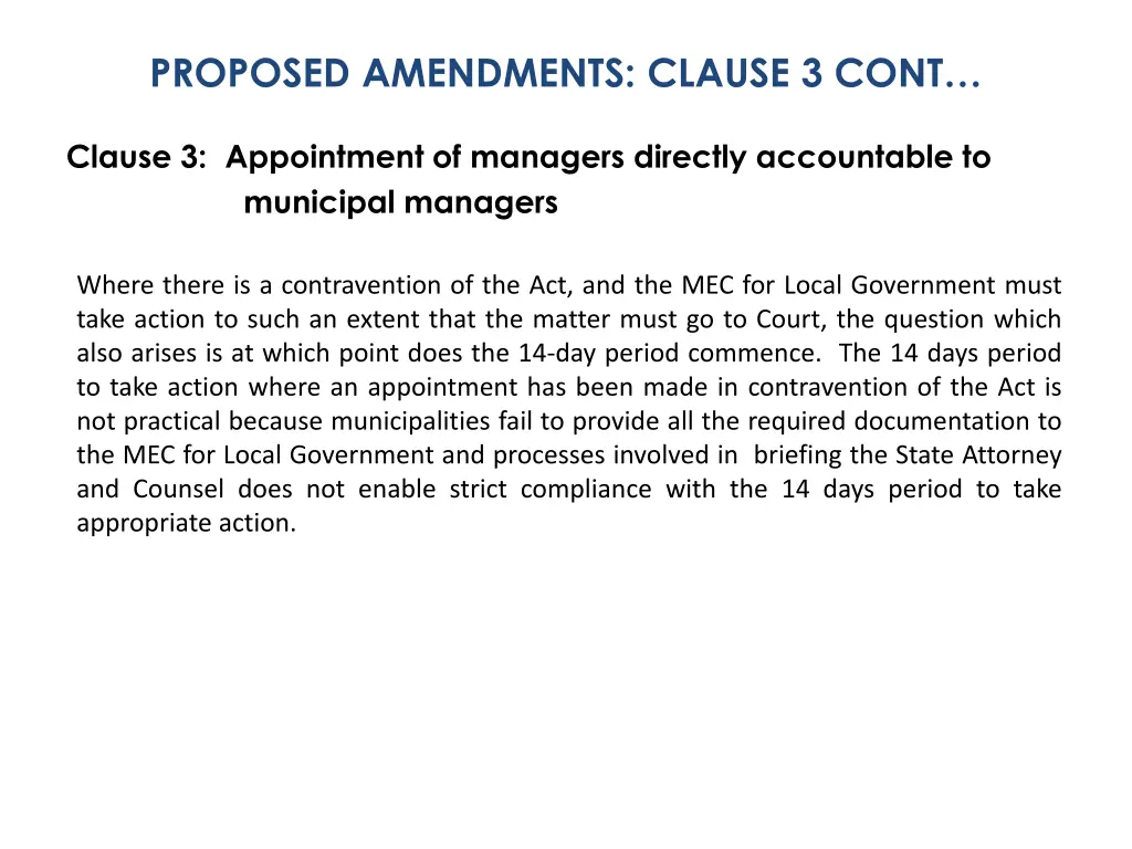 proposed amendments clause 3 cont 3