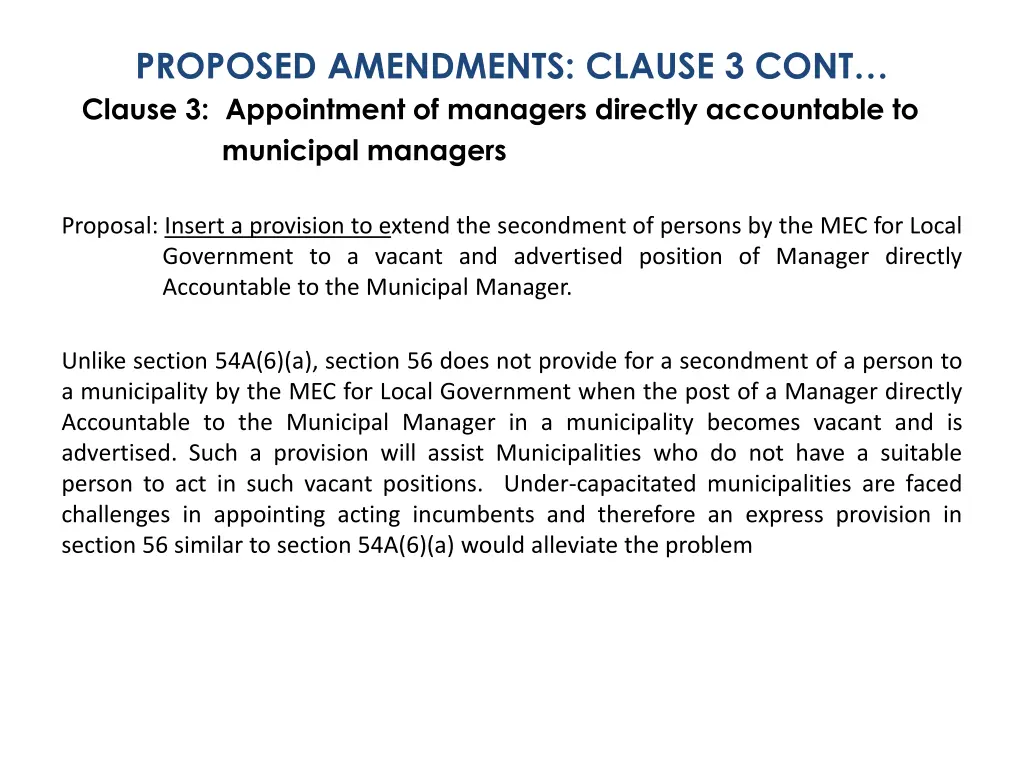 proposed amendments clause 3 cont clause