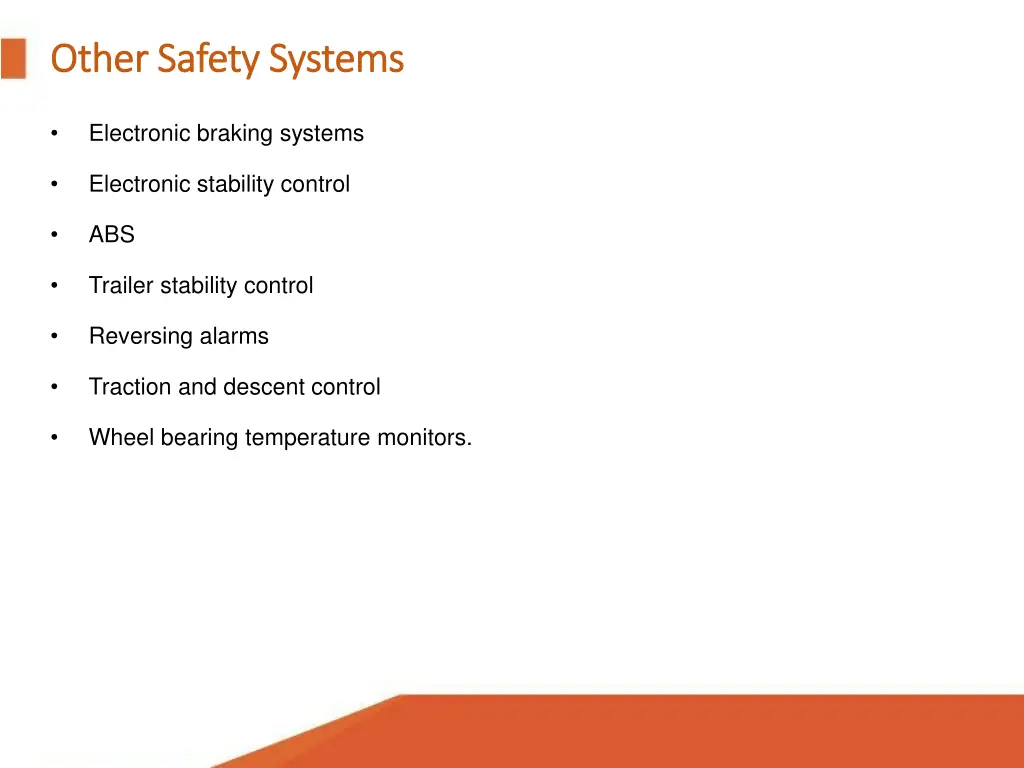 other safety systems other safety systems