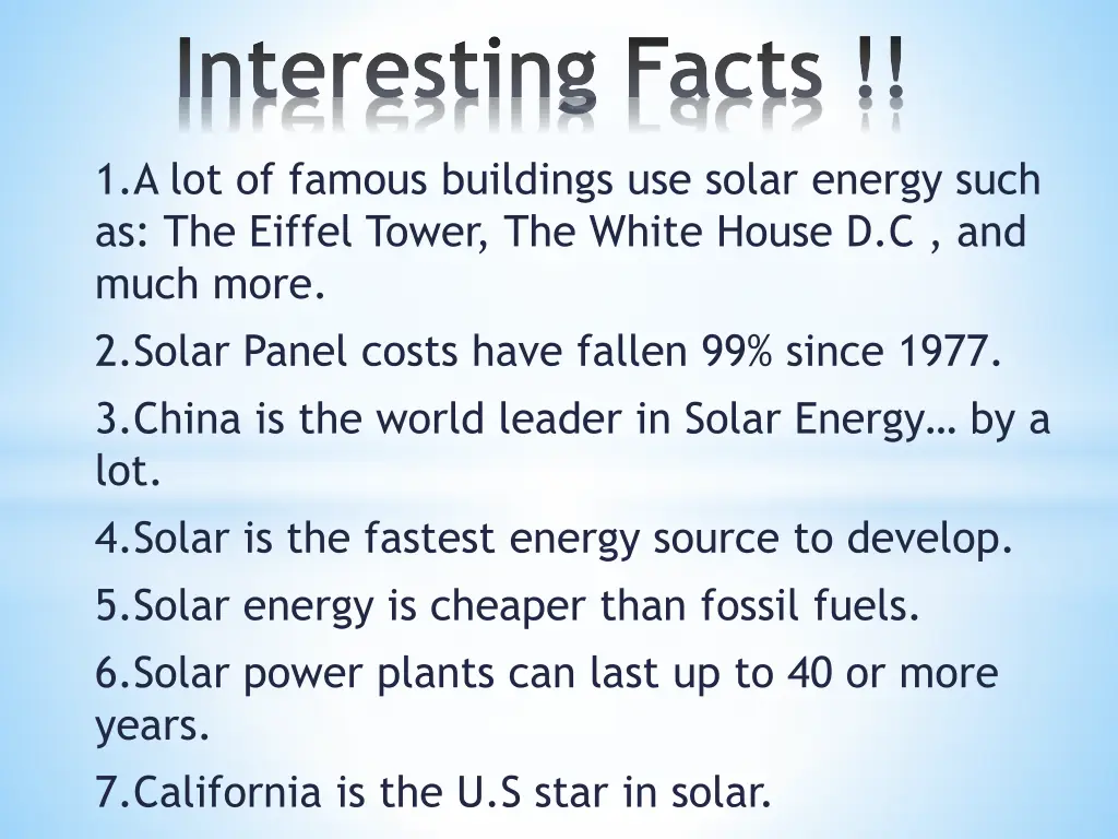 interesting facts