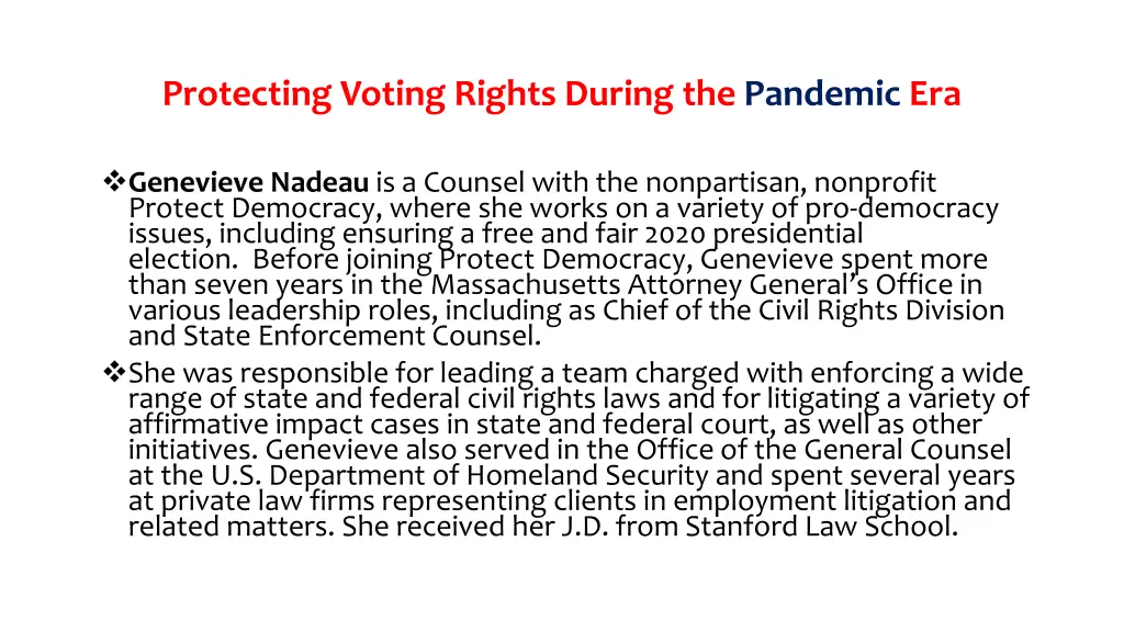 protecting voting rights during the pandemic era 11