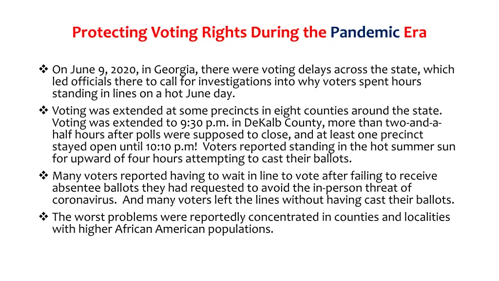 protecting voting rights during the pandemic era 5