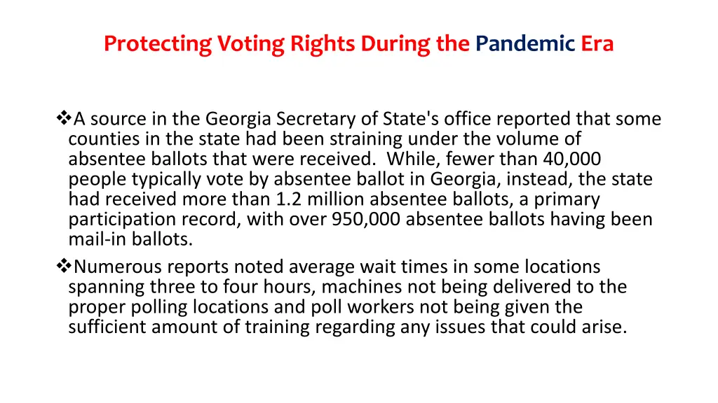 protecting voting rights during the pandemic era 7