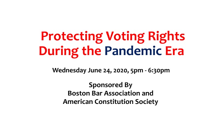 protecting voting rights during the pandemic era