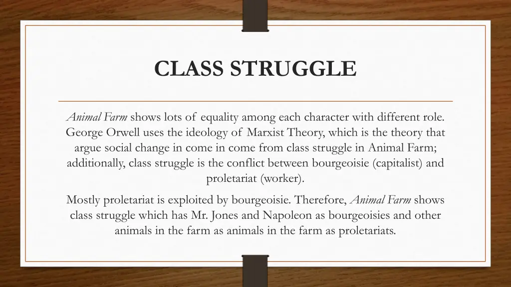 class struggle