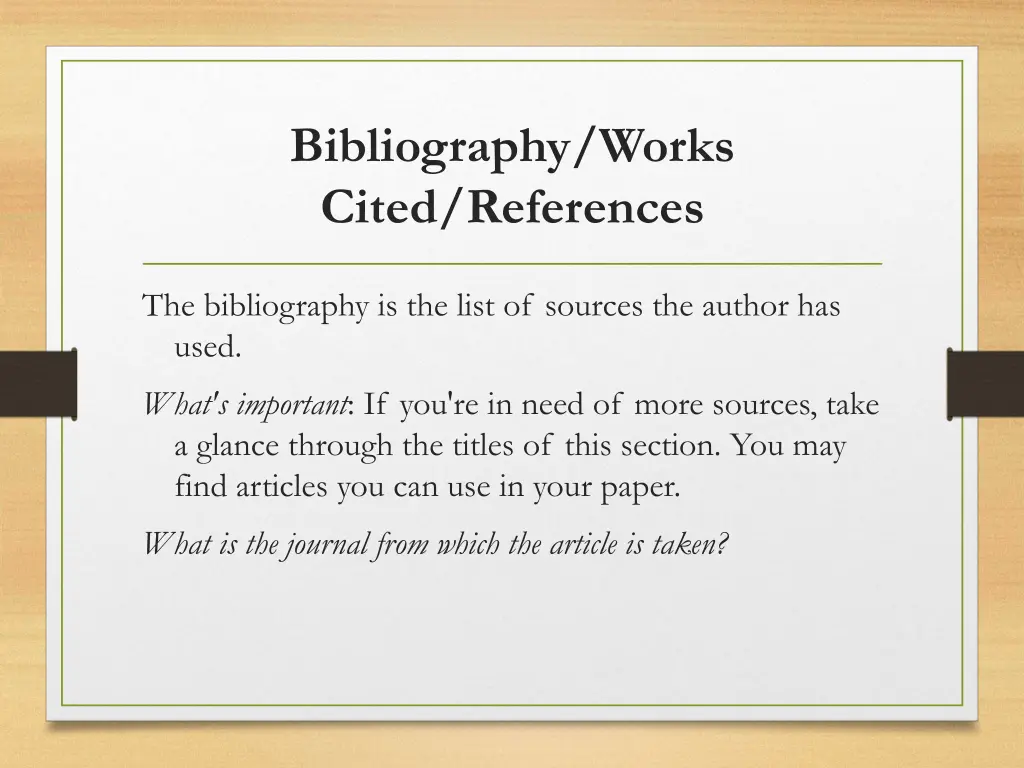 bibliography works cited references