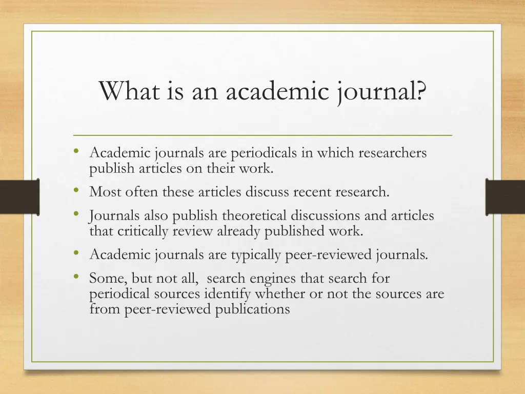 what is an academic journal