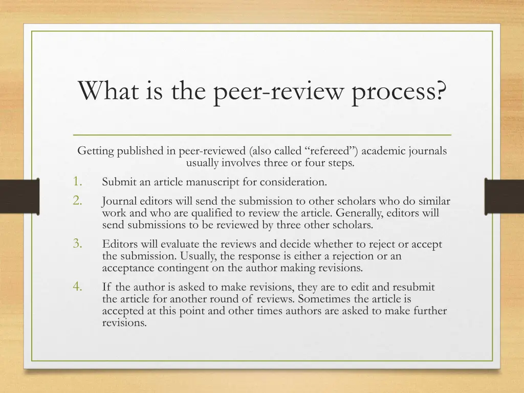 what is the peer review process