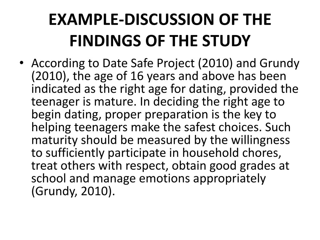 example discussion of the findings of the study 2