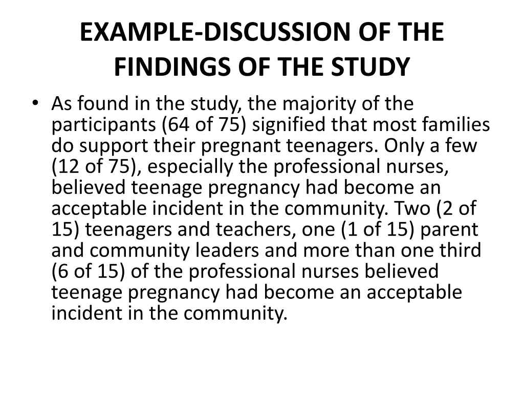 example discussion of the findings of the study 3