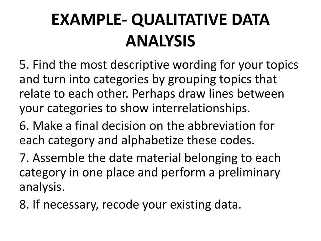 example qualitative data analysis 1