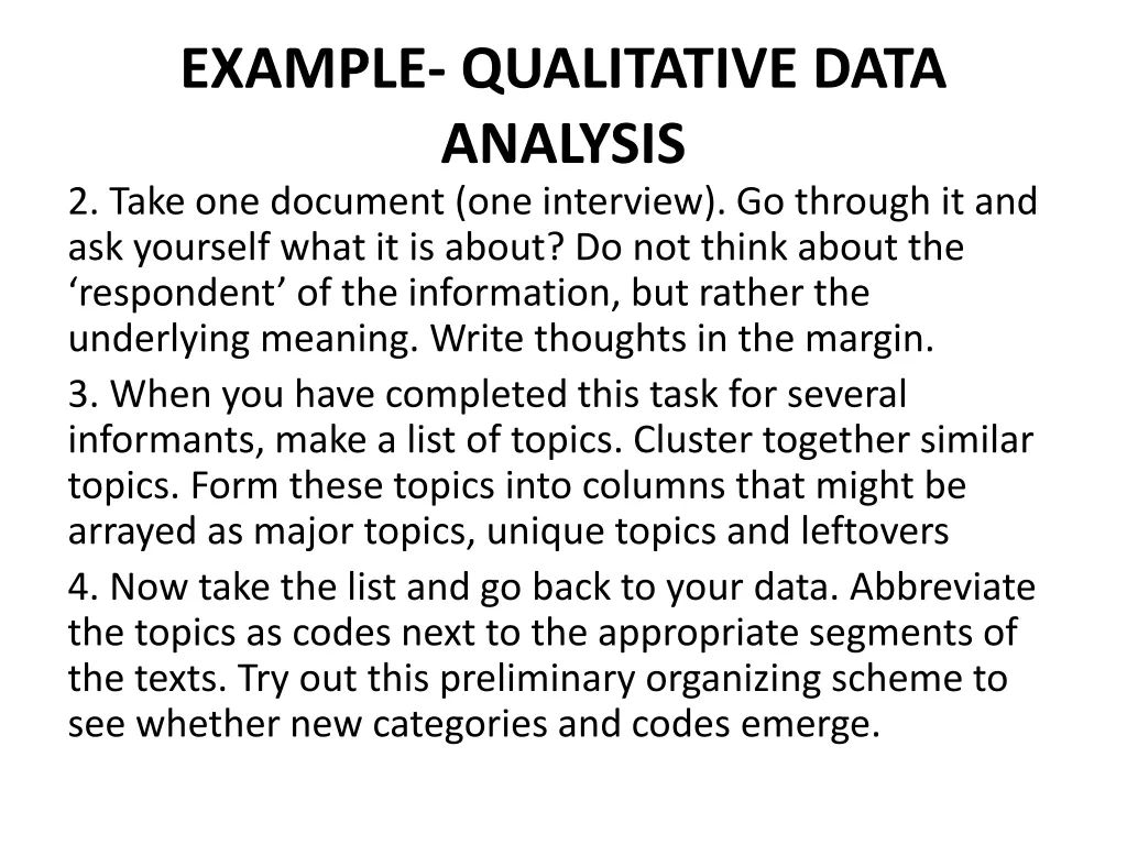 example qualitative data analysis 2 take