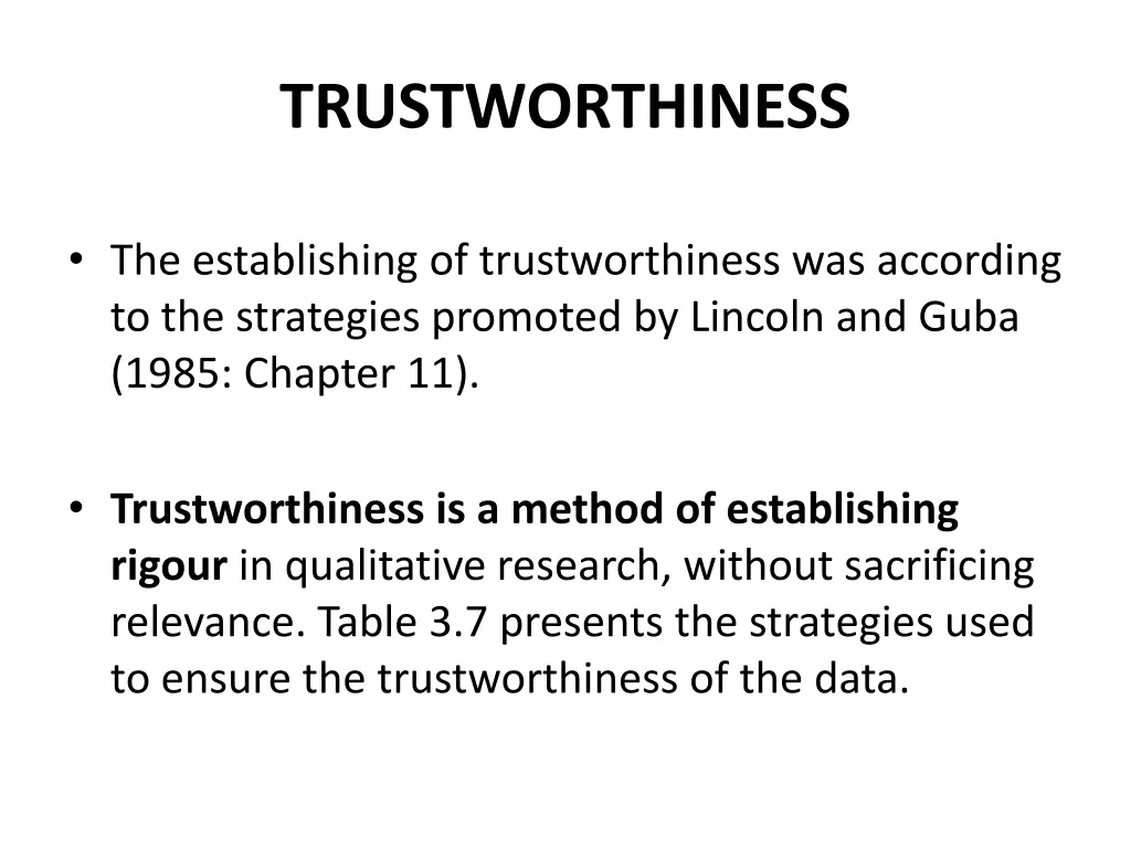 trustworthiness