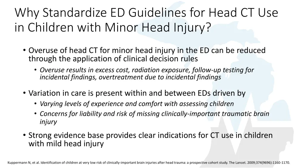 why standardize ed guidelines for head