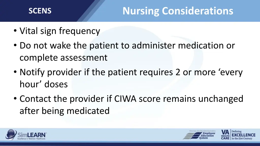 nursing considerations