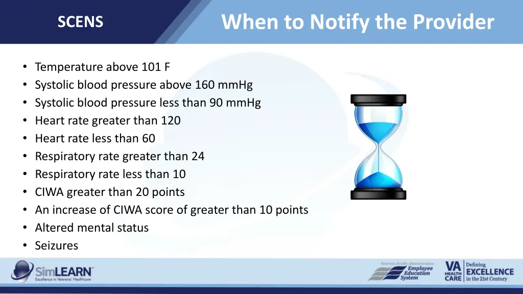 when to notify the provider