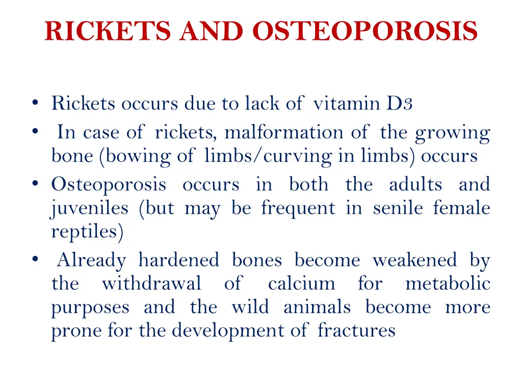 rickets and osteoporosis