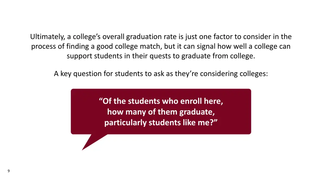 ultimately a college s overall graduation rate