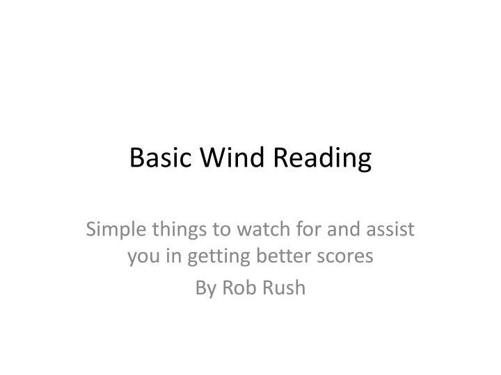 basic wind reading