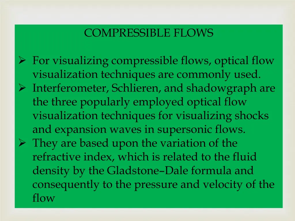 compressible flows