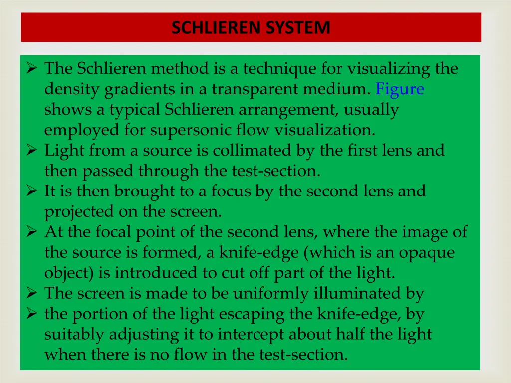 schlieren system