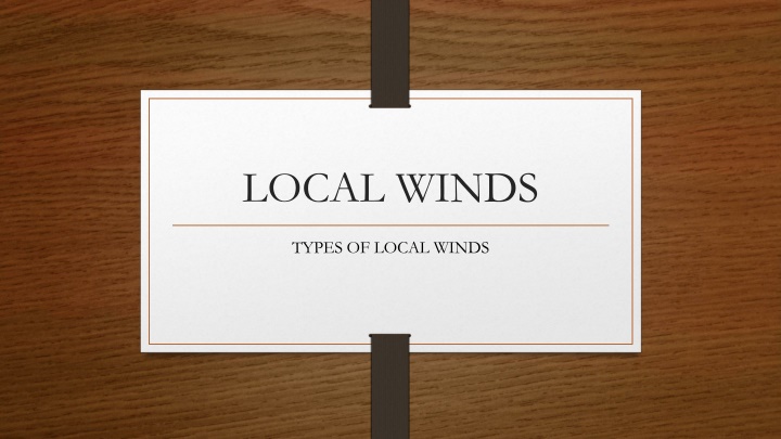 local winds