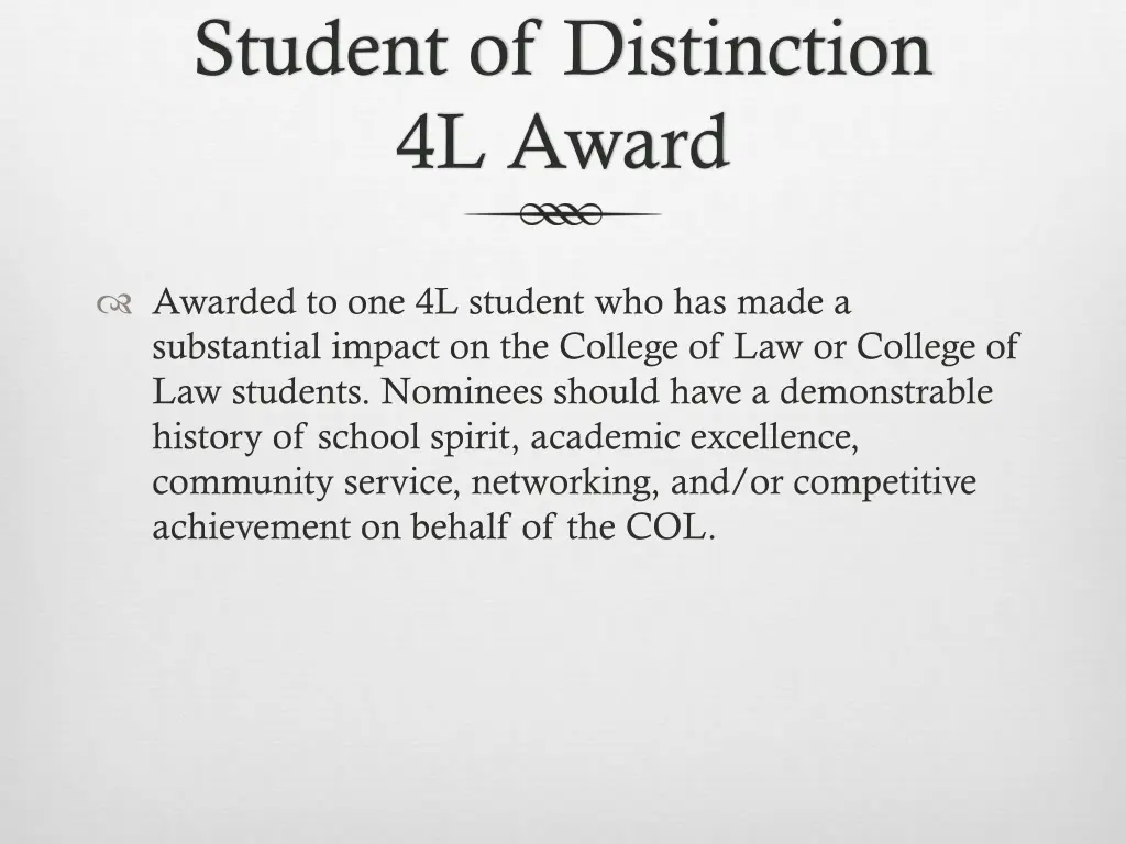 student of distinction 4l award