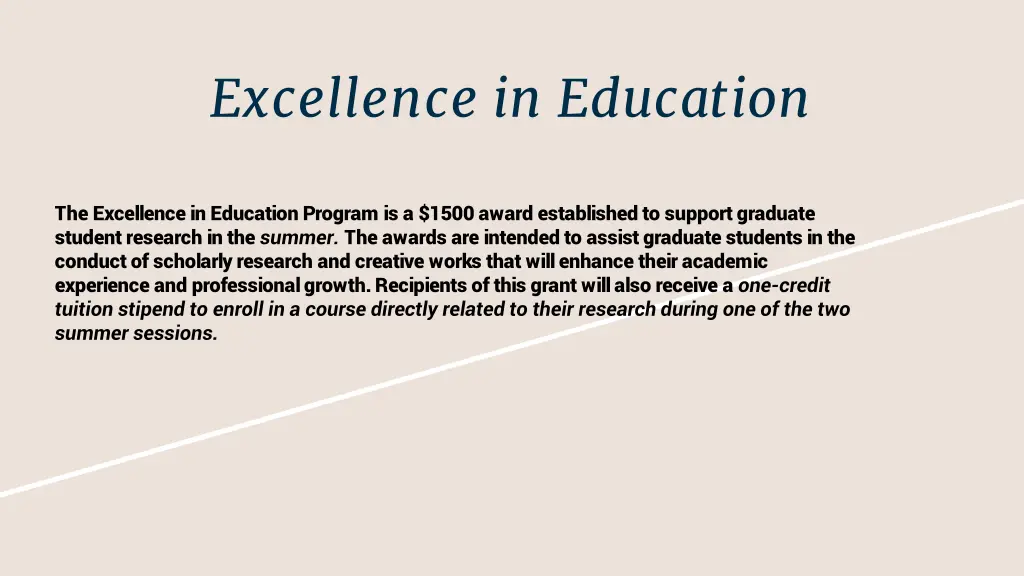 excellence in education 1