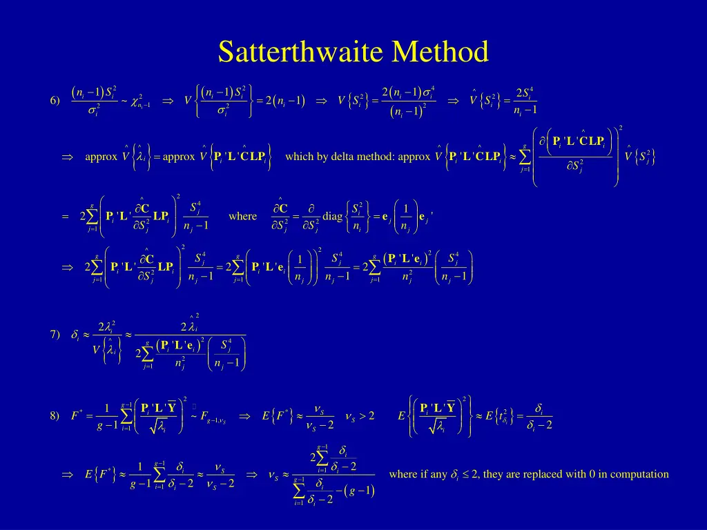 satterthwaite method 1