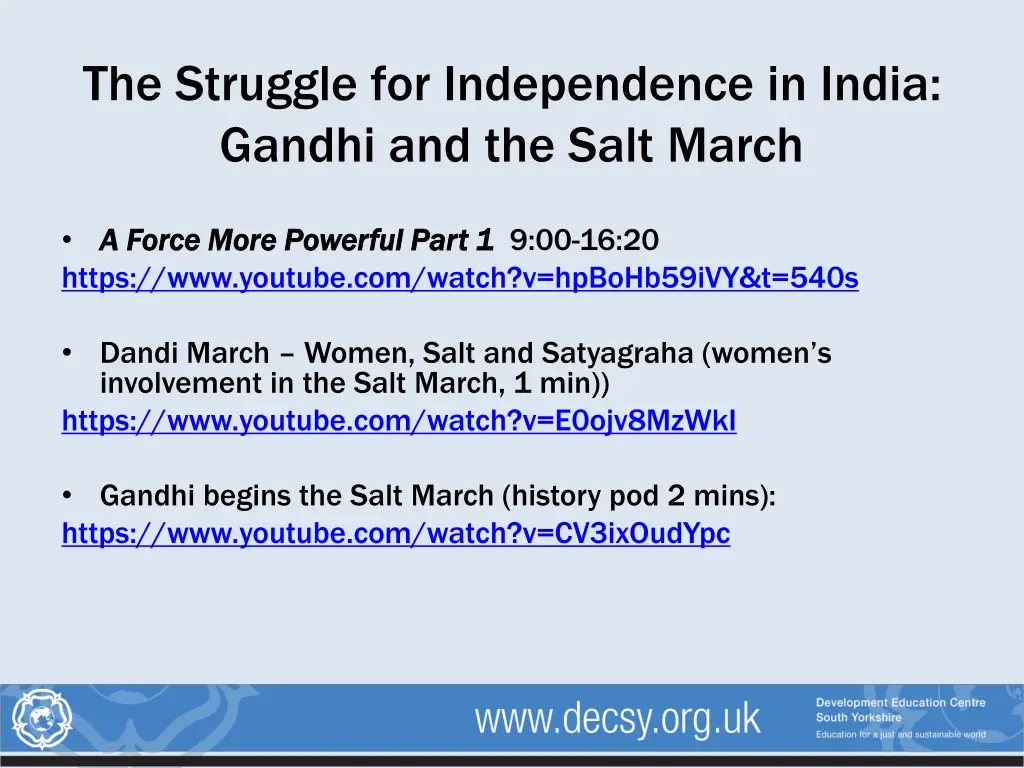 the struggle for independence in india gandhi