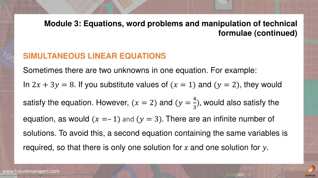 module 3 equations word problems and manipulation 2