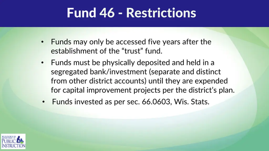 fund 46 restrictions