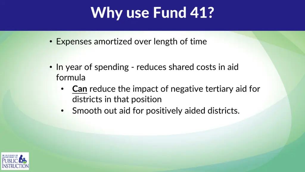 why use fund 41