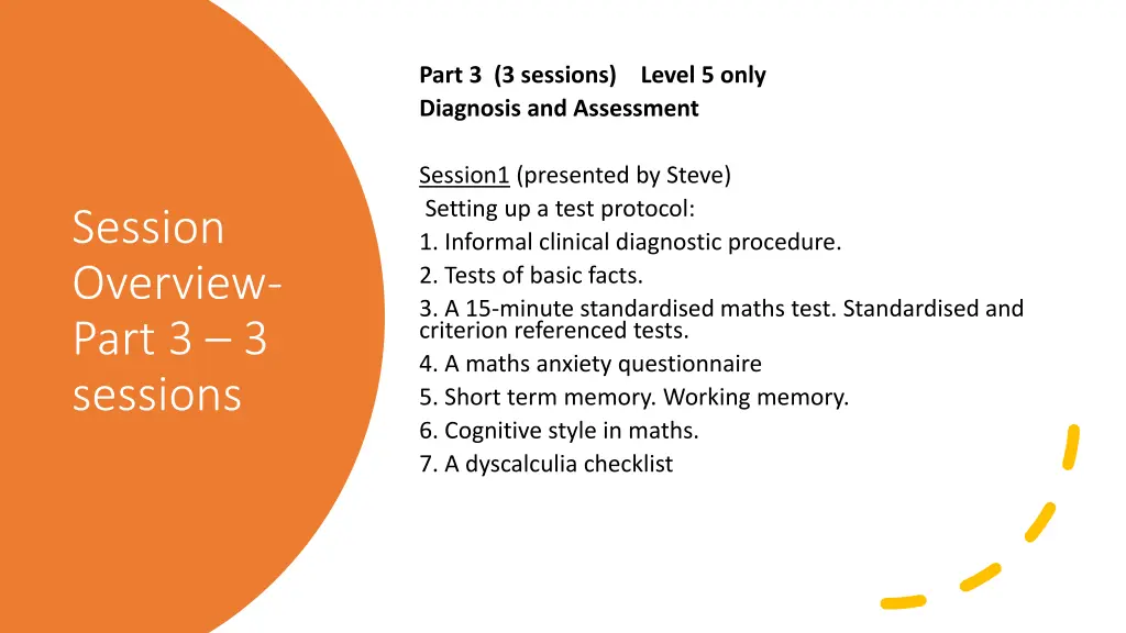 part 3 3 sessions level 5 only diagnosis