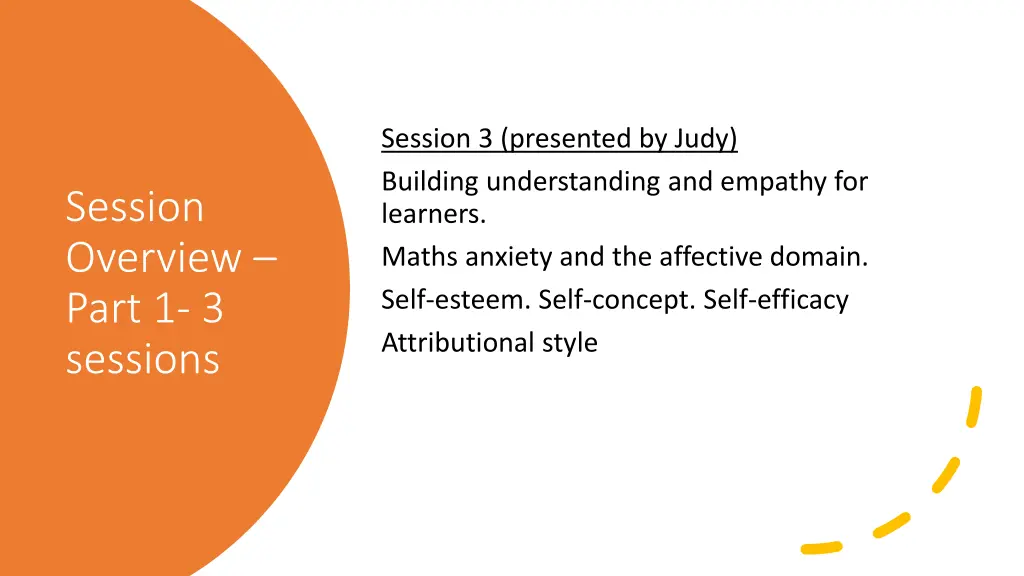 session 3 presented by judy building