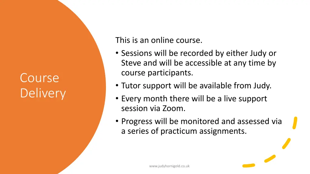 this is an online course sessions will