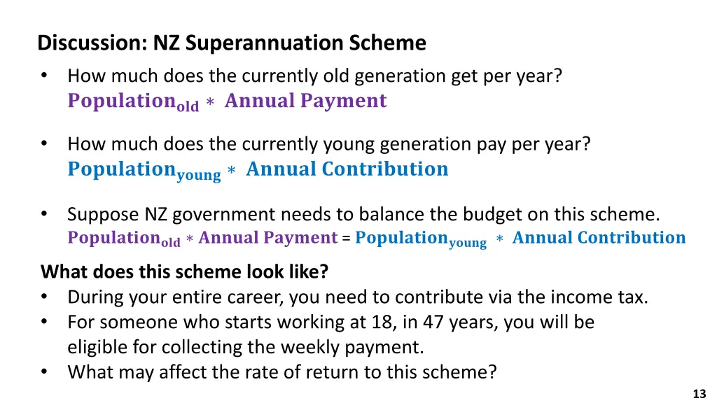 discussion nz superannuation scheme how much does