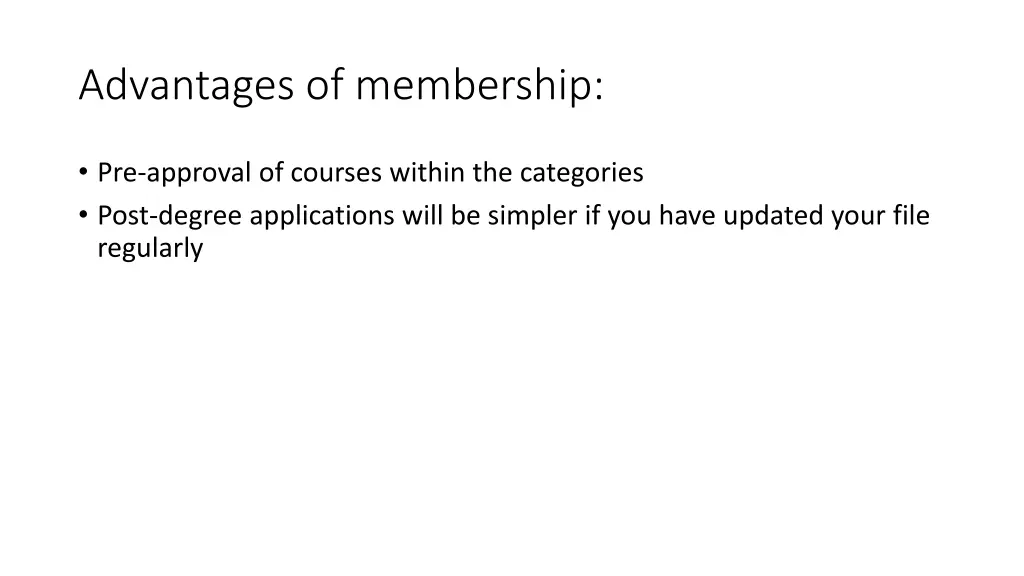 advantages of membership