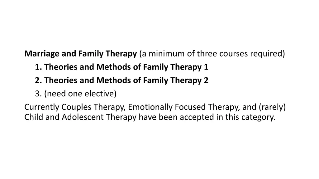 marriage and family therapy a minimum of three