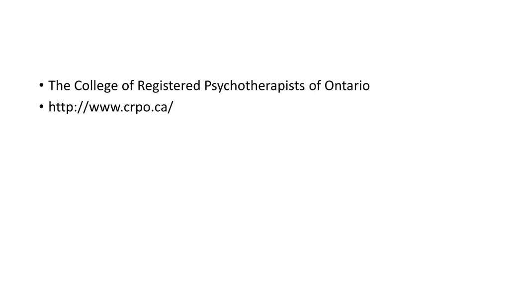 the college of registered psychotherapists