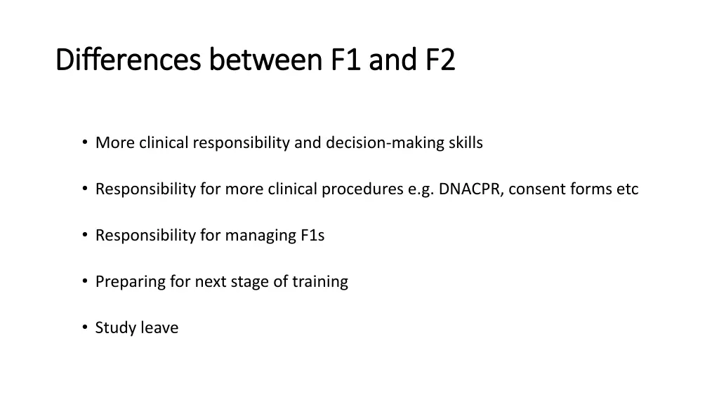 differences between f1 and f2 differences between