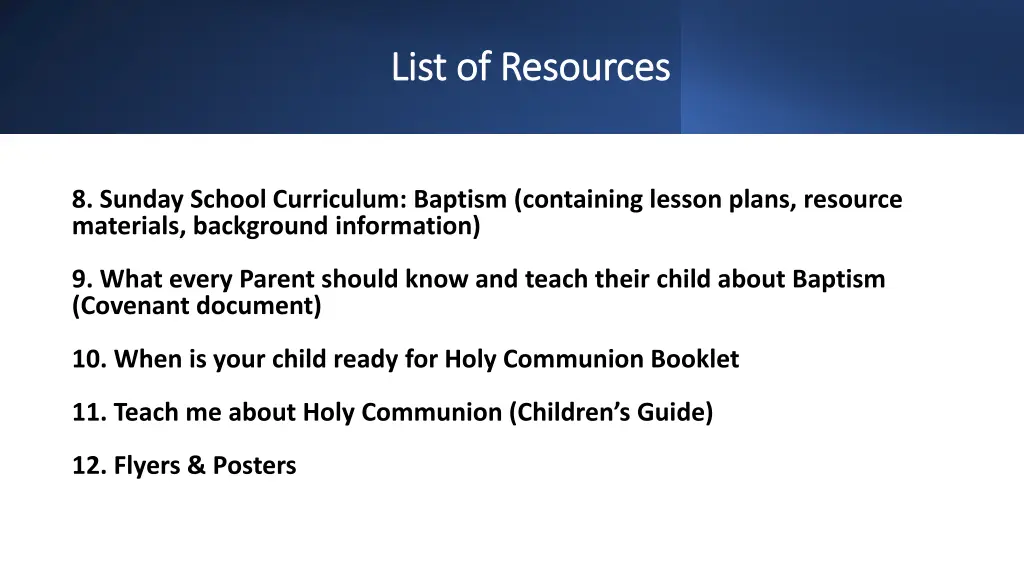 list of resources list of resources 2