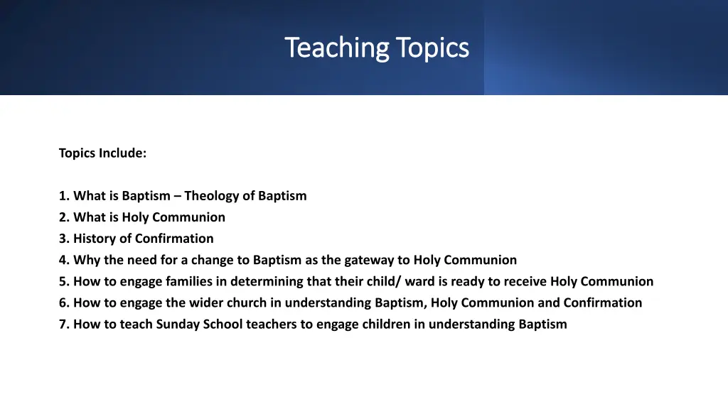 teaching topics teaching topics